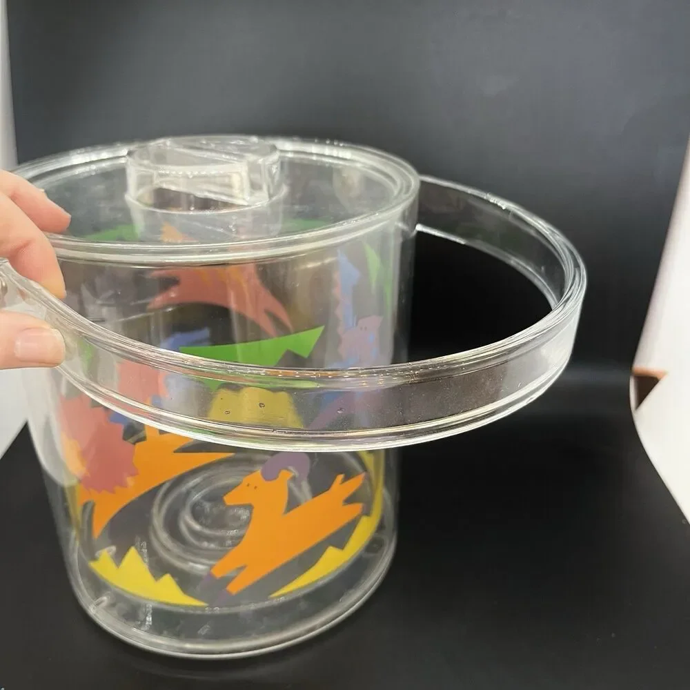 Vintage 90s Acrylic Zoo Animals Ice Bucket Dayton Hudson Marshall Field’s